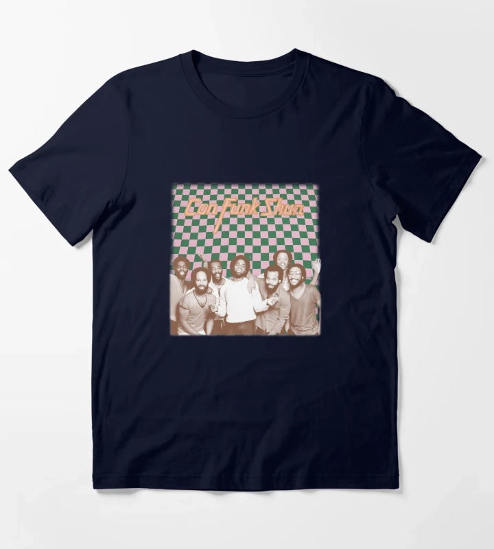 ConFunkShun Retro Aesthetic Design T-Shirt Navy