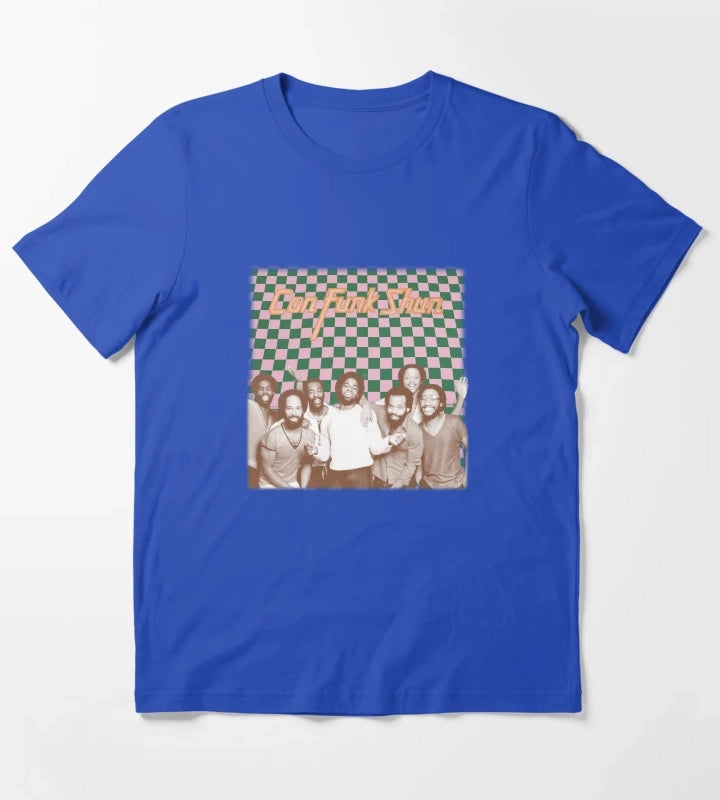 ConFunkShun Retro Aesthetic Design T-Shirt Blue