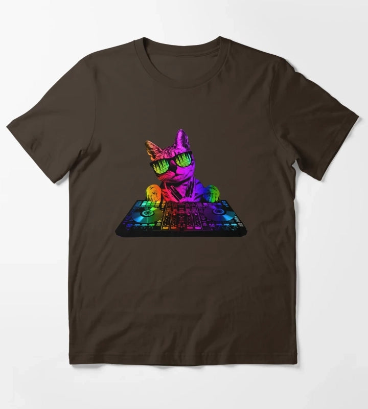Cool Cat DJ T-Shirt Brown