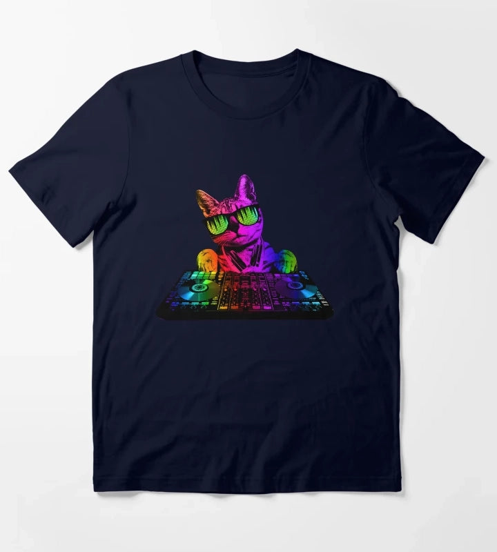 Cool Cat DJ T-Shirt Navy