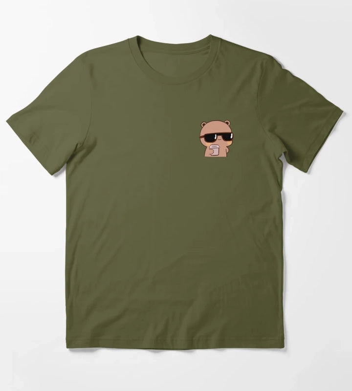 Cool Dudu Drinking T-Shirt Olive Green