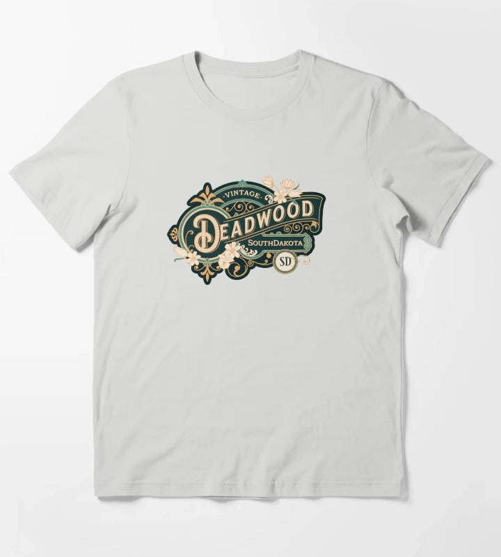 Cool Vintage Gambling Deadwood South Dakota T-Shirt Light Grey