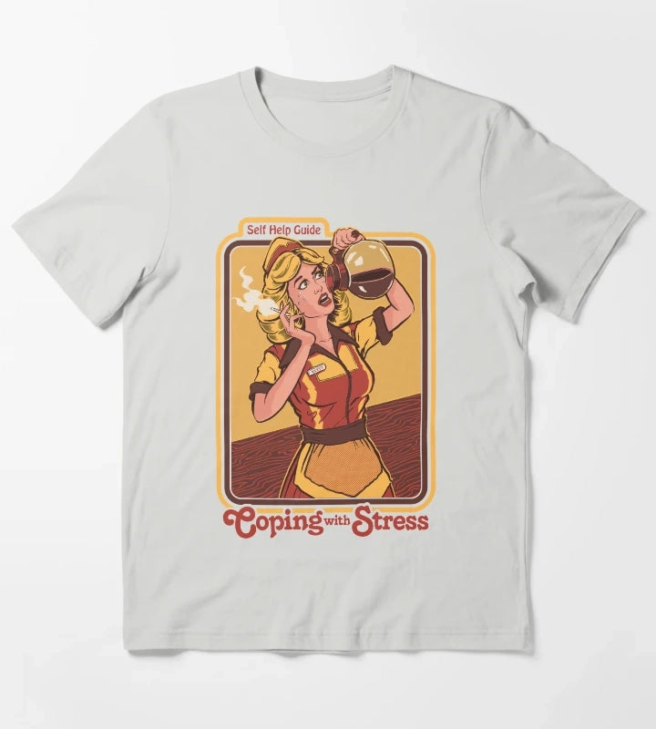 Coping With Stress T-Shirt Light Grey