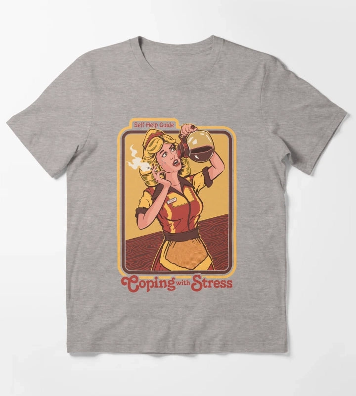 Coping With Stress T-Shirt Heather Grey