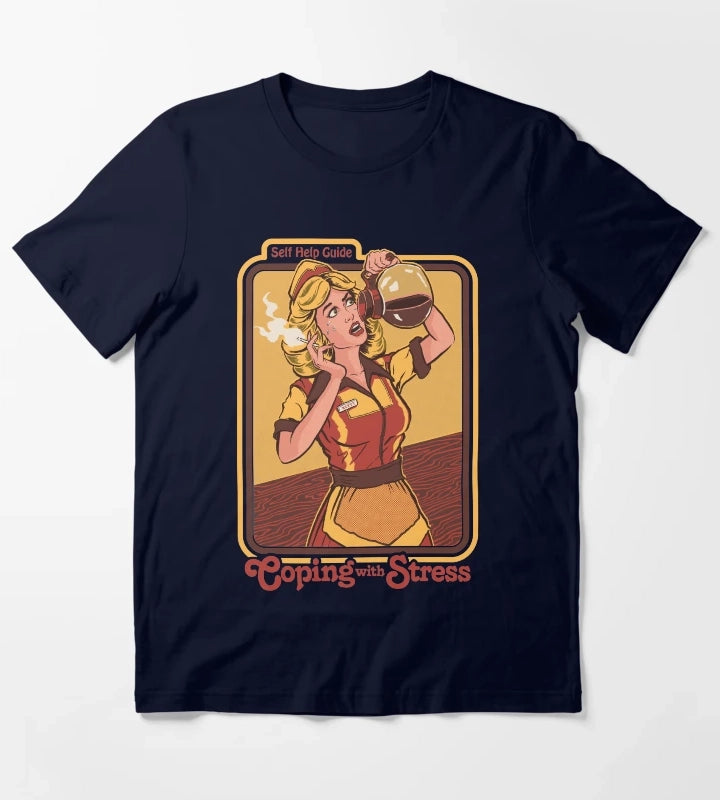 Coping With Stress T-Shirt Navy