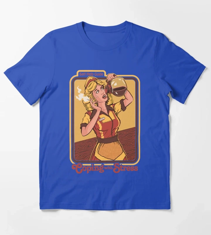 Coping With Stress T-Shirt Blue