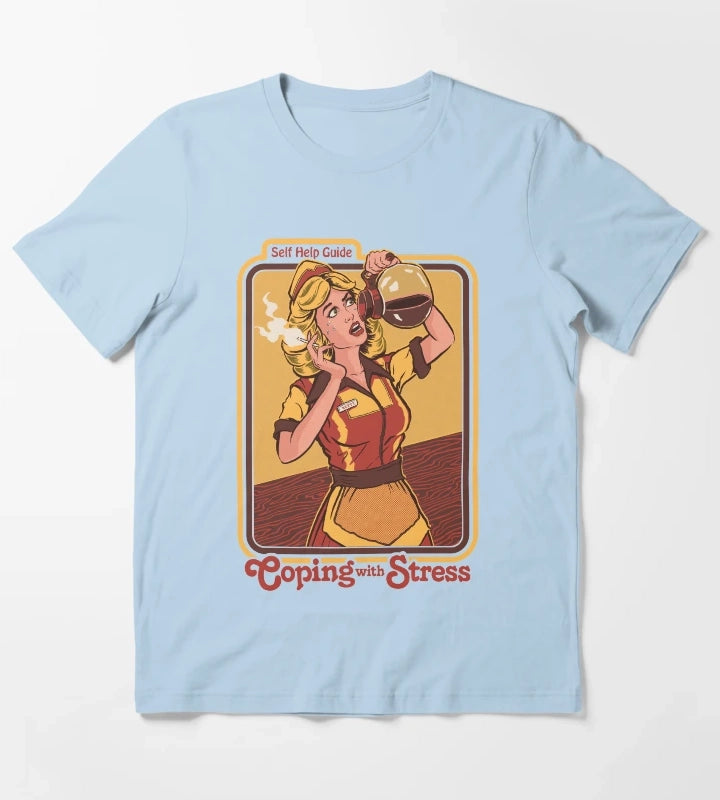 Coping With Stress T-Shirt Sky Blue