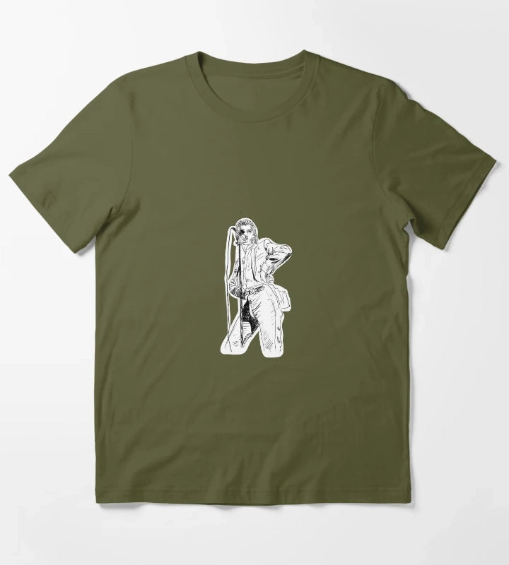 Copy of Alex Turner drawing T-Shirt Olive Green