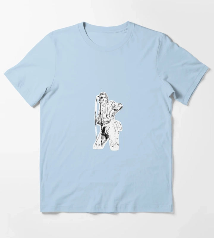 Copy of Alex Turner drawing T-Shirt Sky Blue