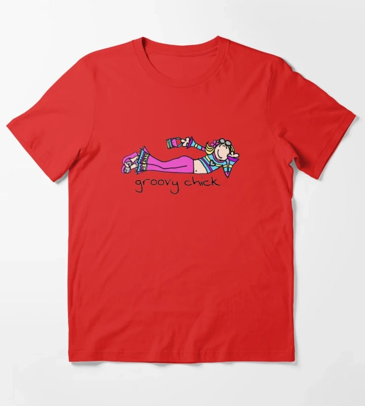 Copy of Exclusive Groovy Chick T-Shirt Red