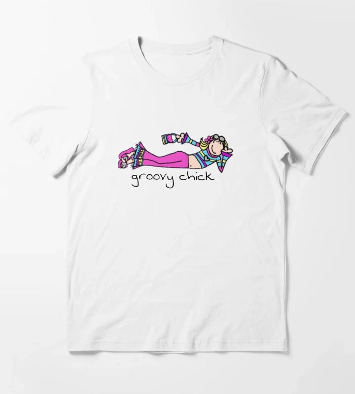 Copy of Exclusive Groovy Chick T-Shirt White
