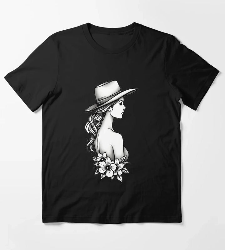 Copy of Modern Cowgirl Minimalist tattoo cowgirl design T-Shirt