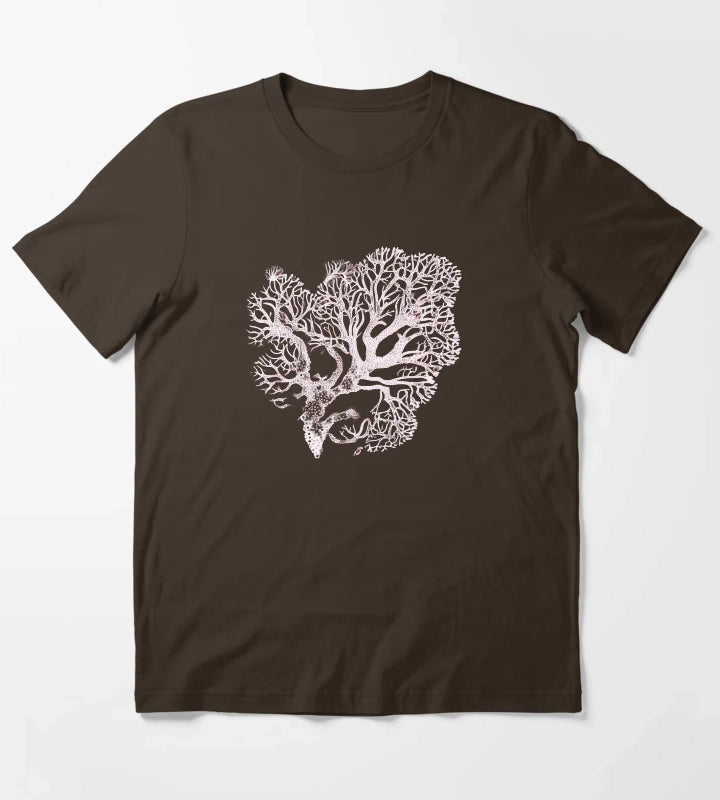 Coral Reef Coastal Cowgirl Pink T-Shirt Brown