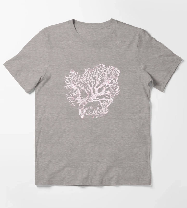 Coral Reef Coastal Cowgirl Pink T-Shirt Heather Grey