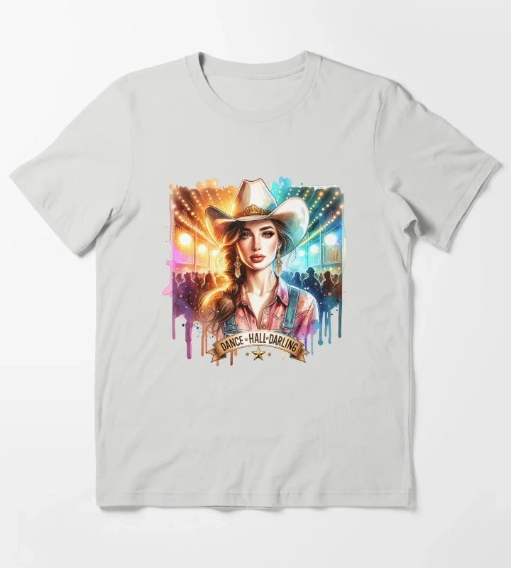 Country Cowgirl Hustle Spirit Apparel Tshirts Mugs Stickers More T-Shirt Light Grey