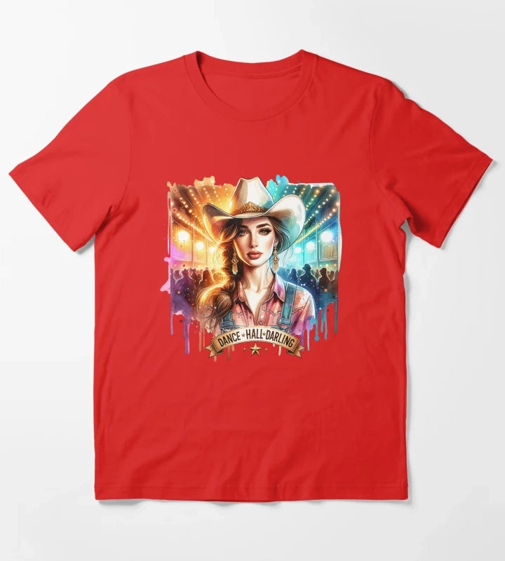 Country Cowgirl Hustle Spirit Apparel Tshirts Mugs Stickers More T-Shirt Red