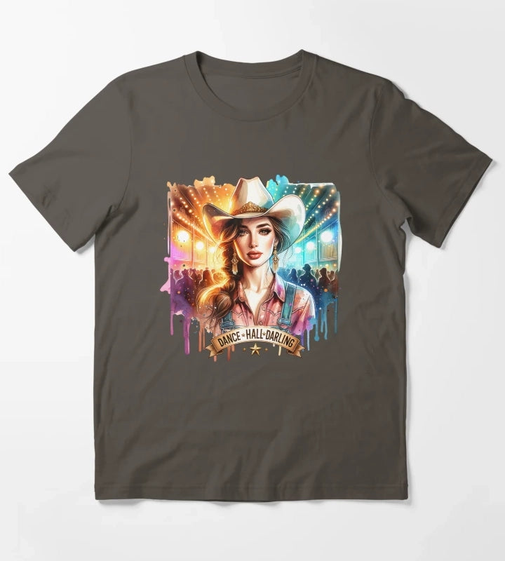 Country Cowgirl Hustle Spirit Apparel Tshirts Mugs Stickers More T-Shirt Dark Grey