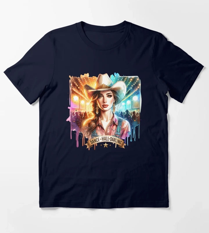 Country Cowgirl Hustle Spirit Apparel Tshirts Mugs Stickers More T-Shirt Navy