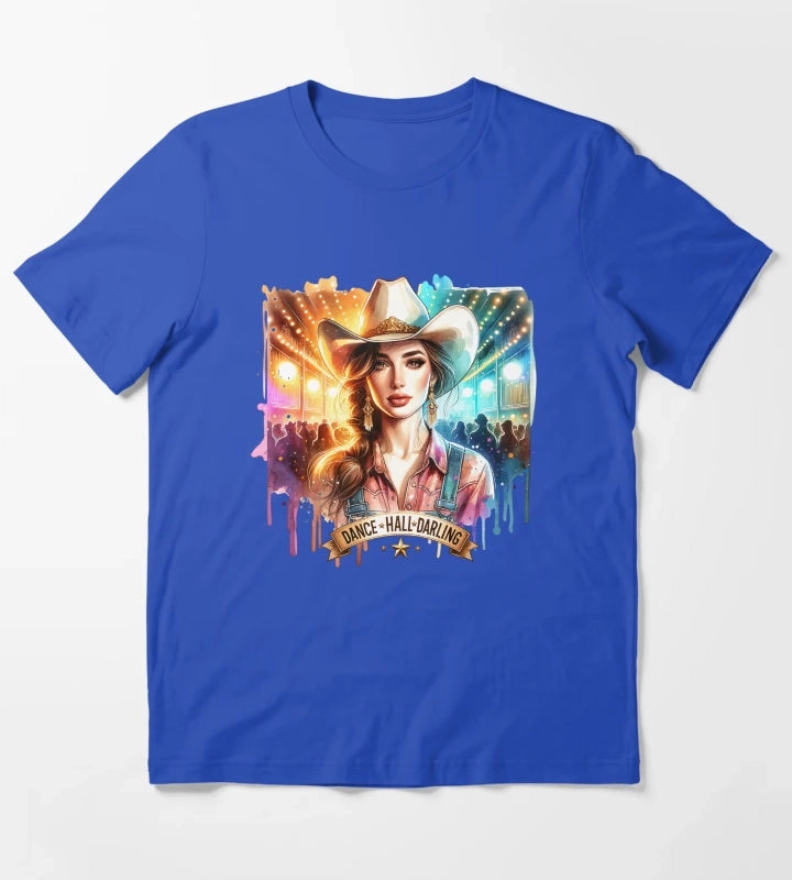 Country Cowgirl Hustle Spirit Apparel Tshirts Mugs Stickers More T-Shirt Blue