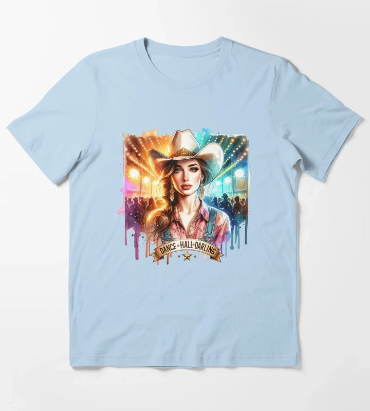 Country Cowgirl Hustle Spirit Apparel Tshirts Mugs Stickers More T-Shirt Sky Blue