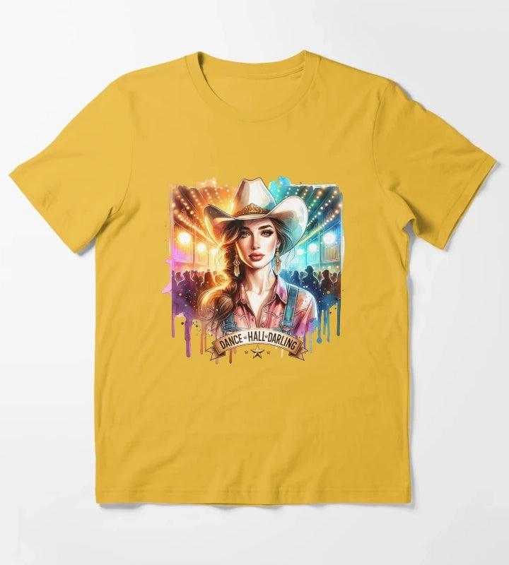 Country Cowgirl Hustle Spirit Apparel Tshirts Mugs Stickers More T-Shirt Yellow