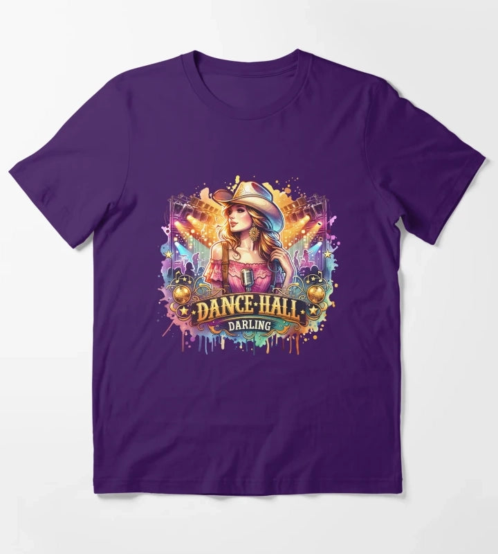 Country Cowgirl Hustle Spirit Dance Hall Darling Tshirt Mugs Stickers More T-Shirt Purple