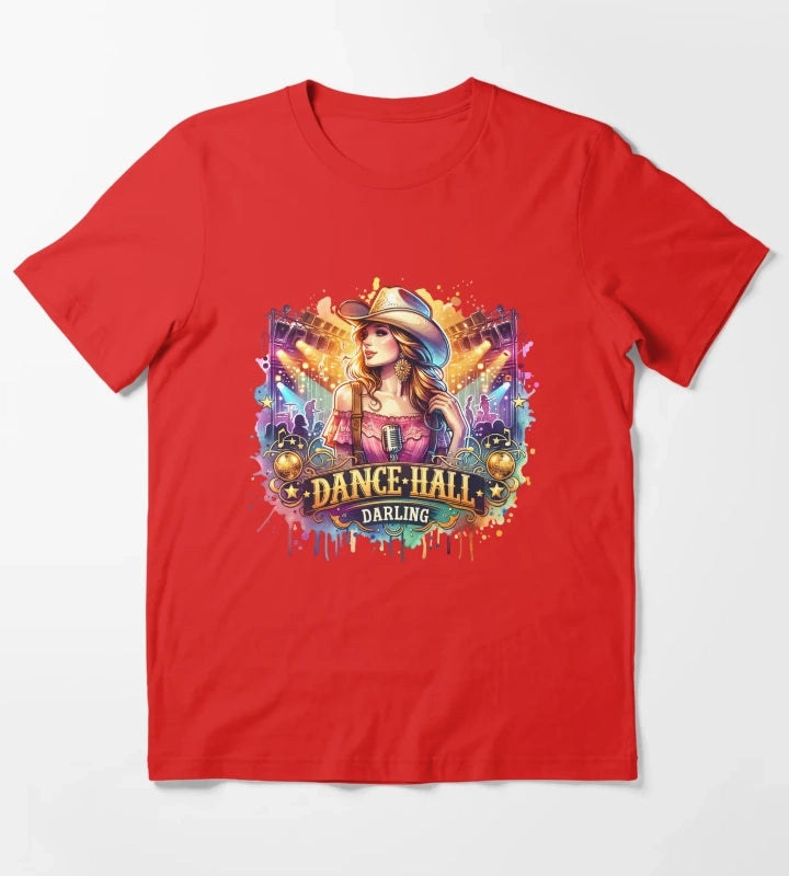 Country Cowgirl Hustle Spirit Dance Hall Darling Tshirt Mugs Stickers More T-Shirt Red