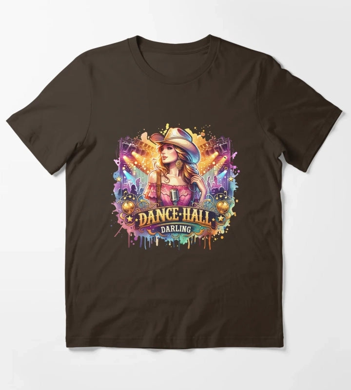 Country Cowgirl Hustle Spirit Dance Hall Darling Tshirt Mugs Stickers More T-Shirt Brown