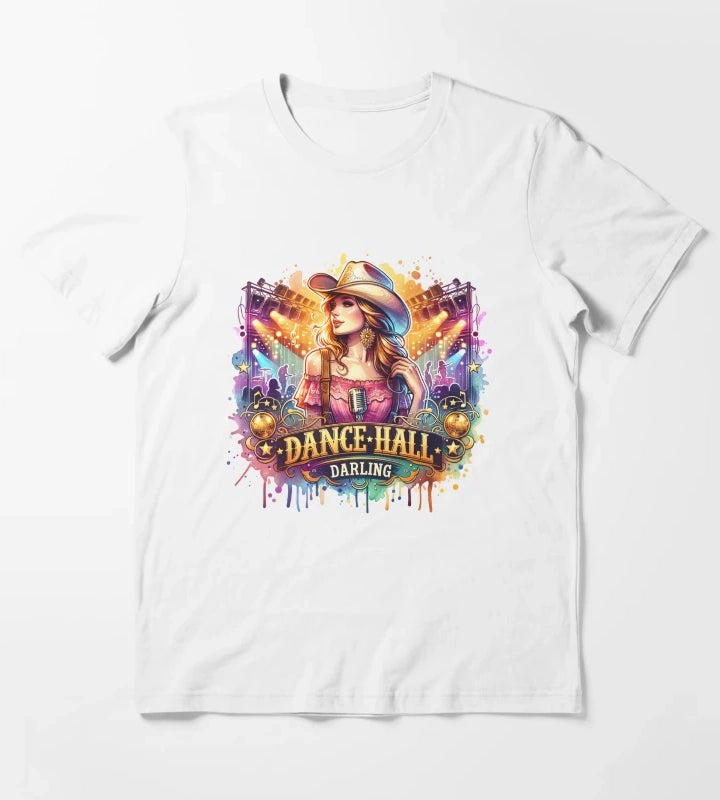 Country Cowgirl Hustle Spirit Dance Hall Darling Tshirt Mugs Stickers More T-Shirt White