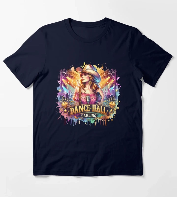 Country Cowgirl Hustle Spirit Dance Hall Darling Tshirt Mugs Stickers More T-Shirt Navy