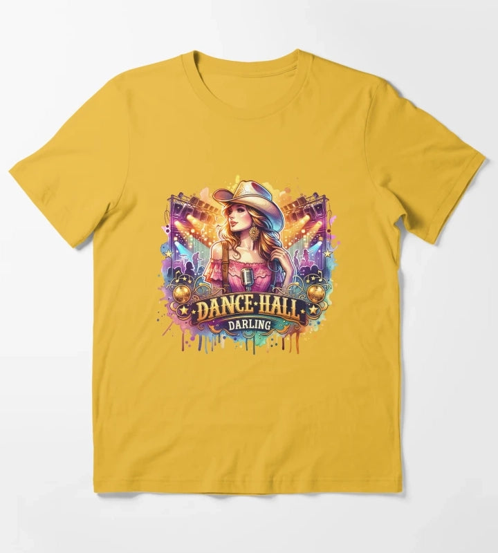 Country Cowgirl Hustle Spirit Dance Hall Darling Tshirt Mugs Stickers More T-Shirt Yellow