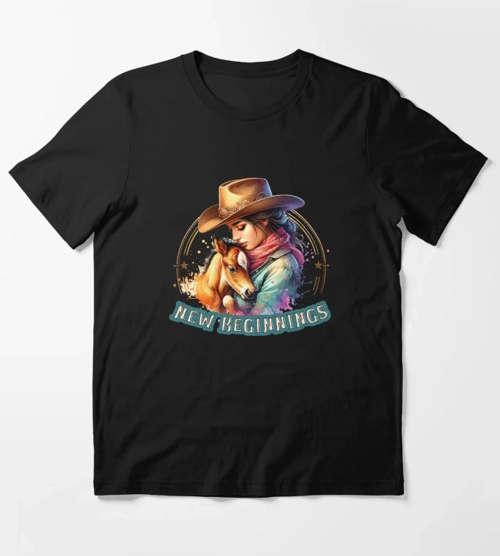 Country Cowgirl Hustle Spirit New Beginnings Apparel Mugs Stickers More T-Shirt