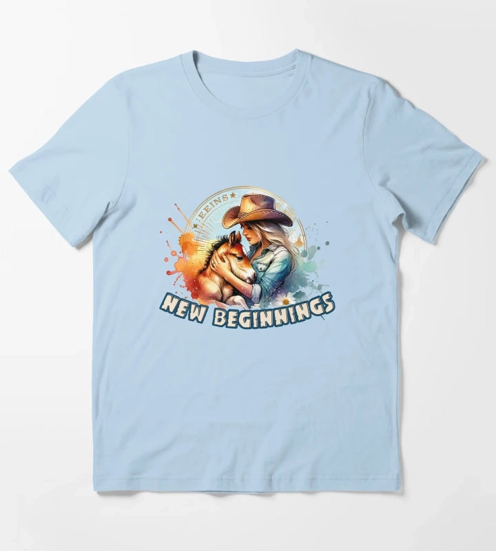 Country Cowgirl Hustle Spirit Tshirts Mugs Stickers More T-Shirt Sky Blue