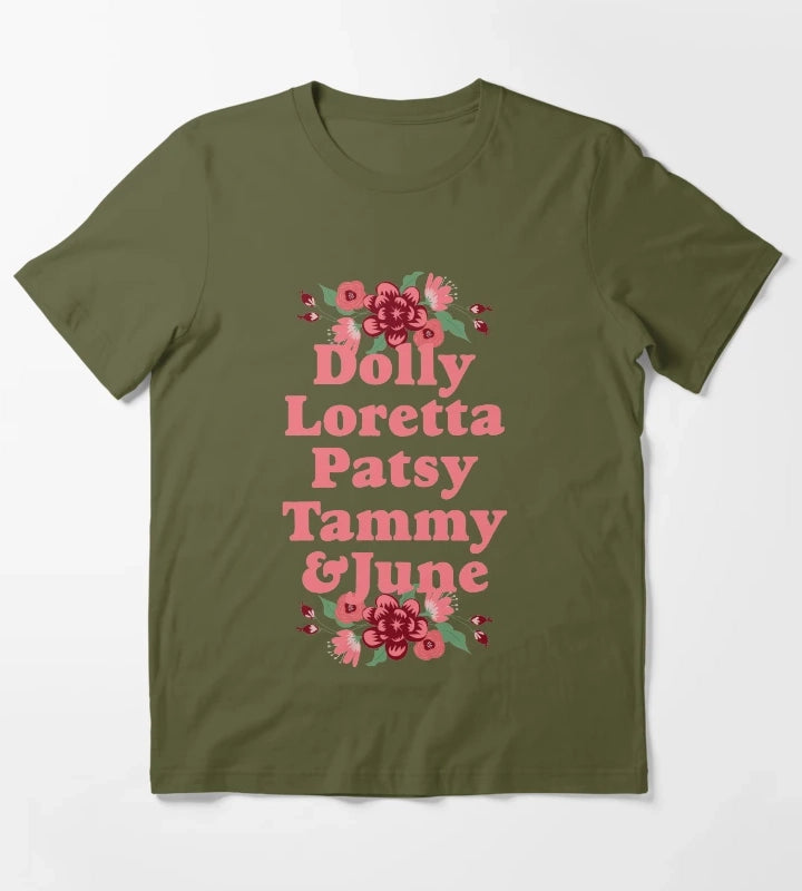 Country Divas T-Shirt Olive Green