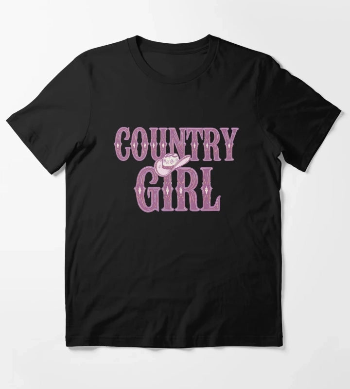 Country Girl Cowgirl Hat T-Shirt