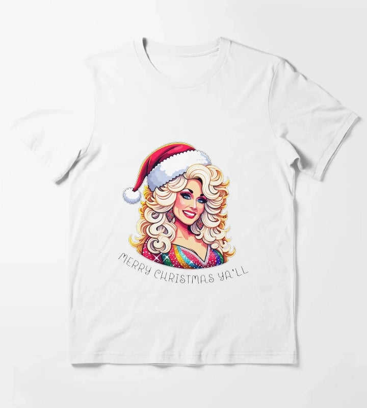 Country Music Merry Christmas Cowgirl Gift T-Shirt White