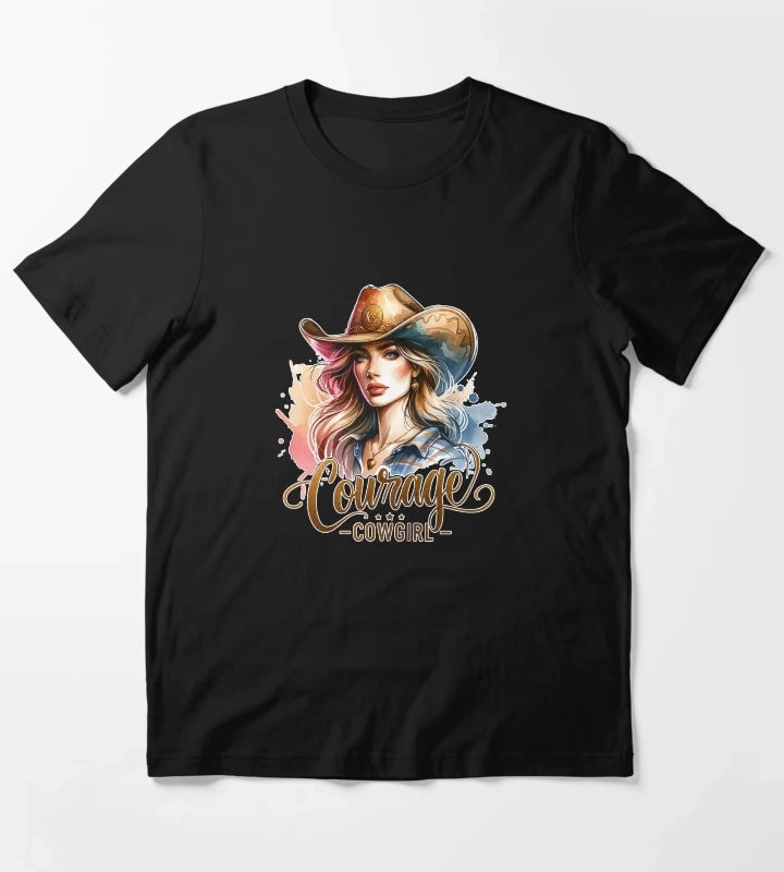 Courage Cowgirl Confident Cowgirl Design for Apparel Mugs Stickers MoreMore T-Shirt