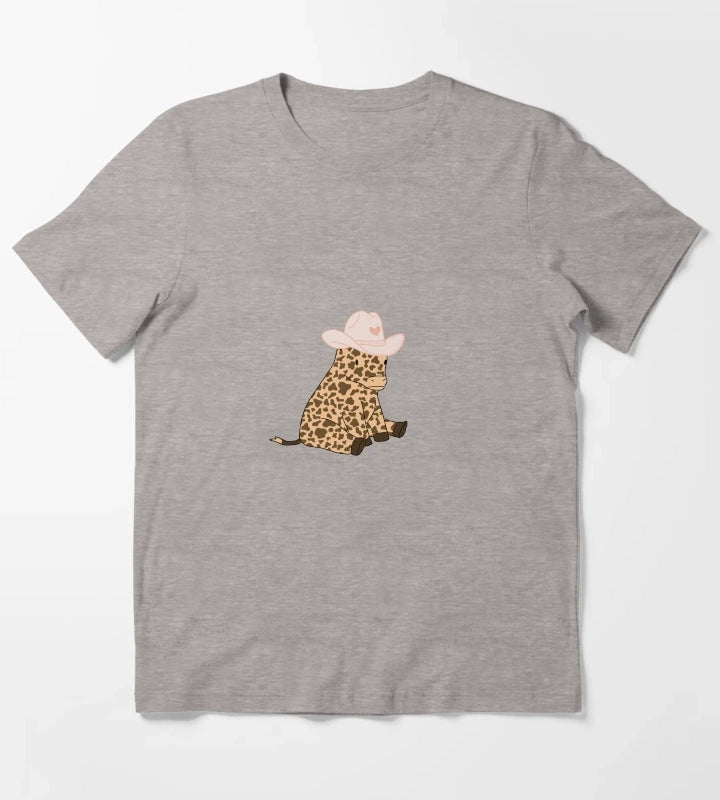 Cow girl T-Shirt Heather Grey