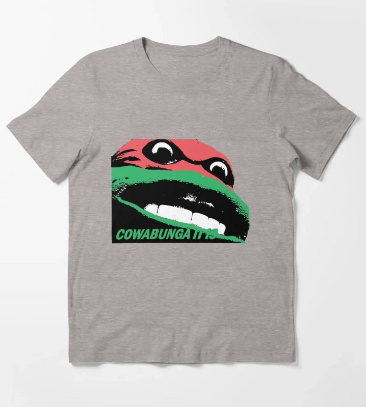 Cowabunga It Is T-Shirt Heather Grey