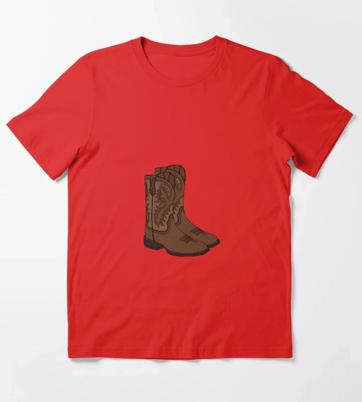 Cowboy Boots T-Shirt Red