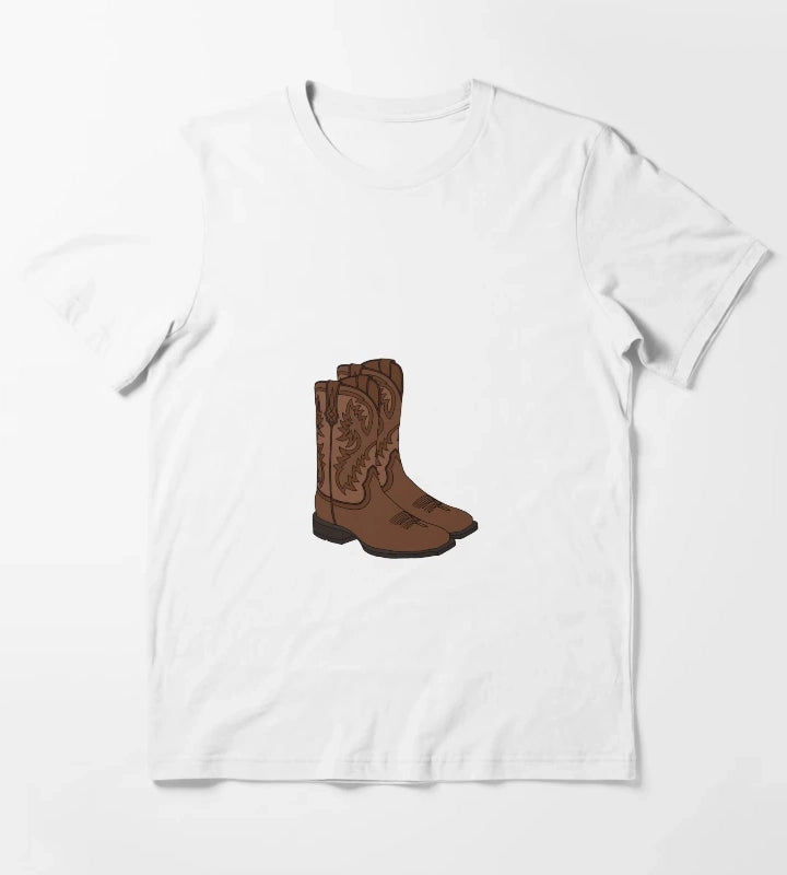 Cowboy Boots T-Shirt White