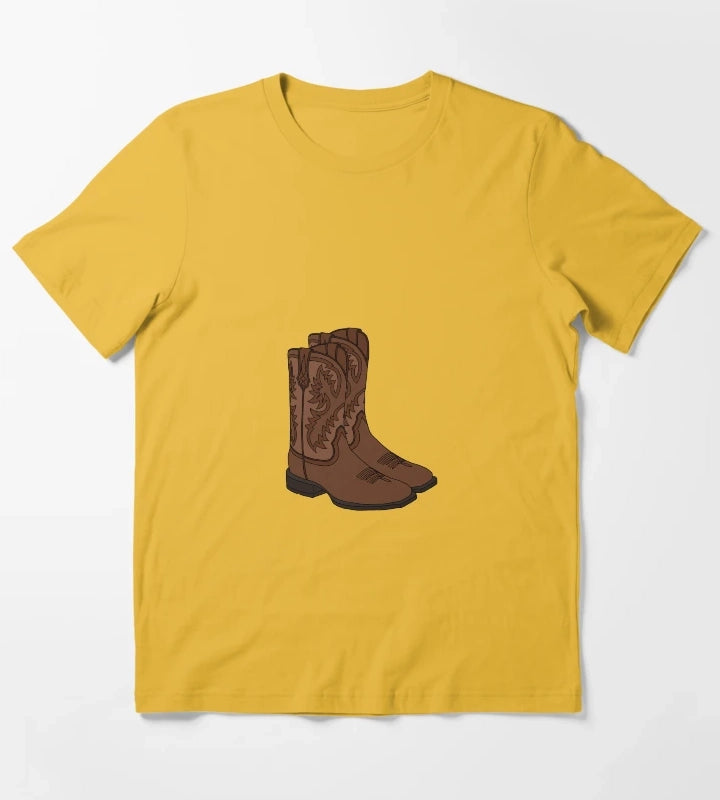 Cowboy Boots T-Shirt Yellow
