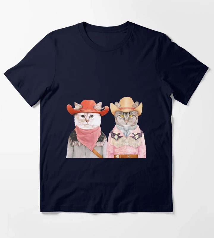 Cowboy Cats T-Shirt Navy
