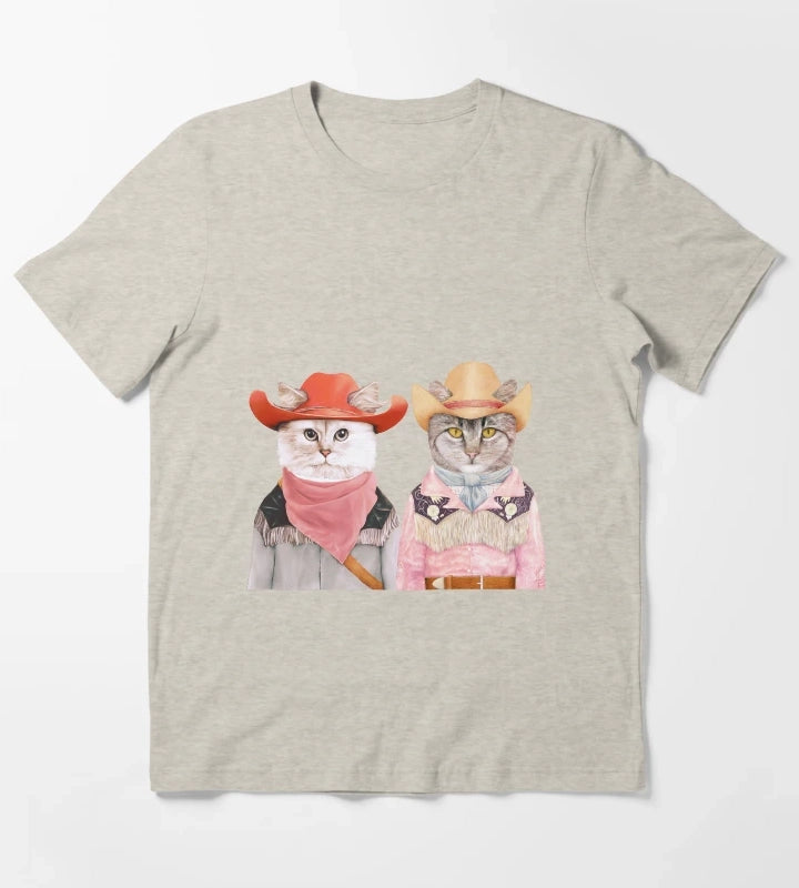 Cowboy Cats T-Shirt Cream
