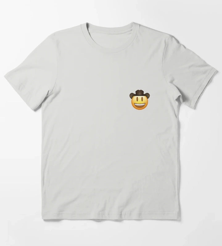 Cowboy Emoji T-Shirt Light Grey