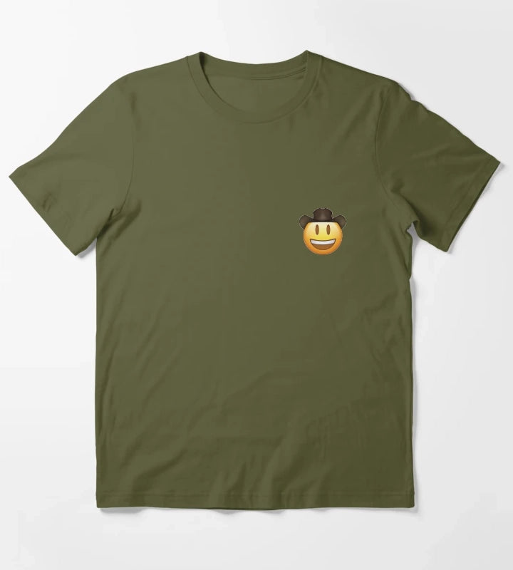 Cowboy Emoji T-Shirt Olive Green