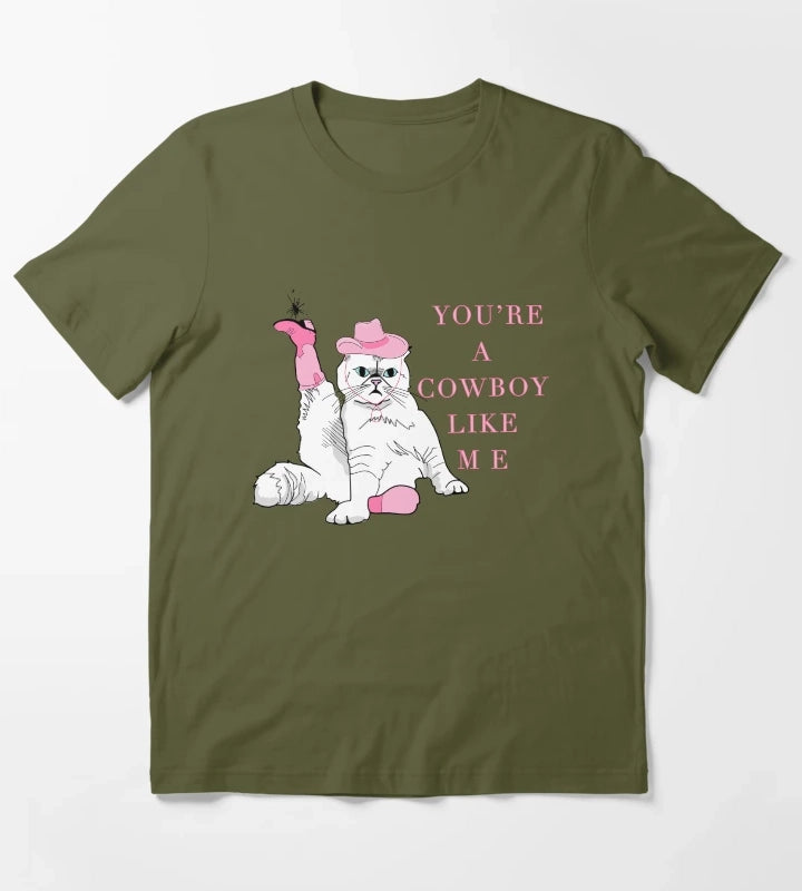 Cowboy Like Me T-Shirt Olive Green