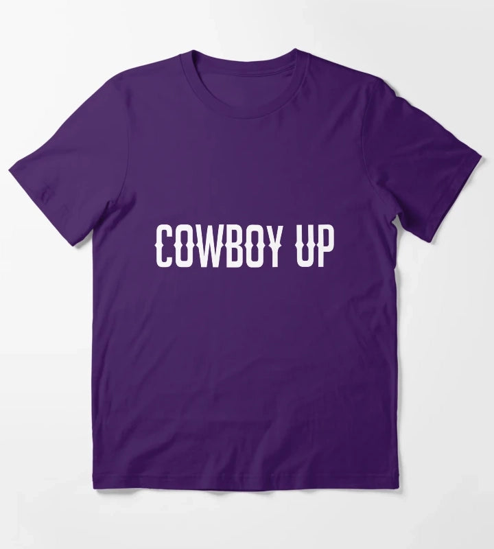 Cowboy Up Western Cowboy Shirt T-Shirt Purple