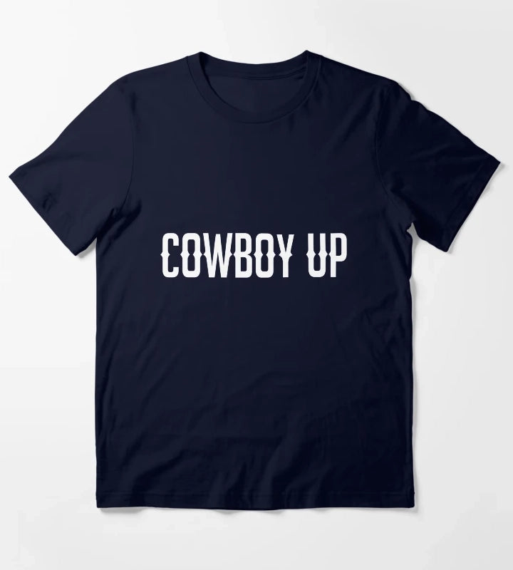 Cowboy Up Western Cowboy Shirt T-Shirt Navy