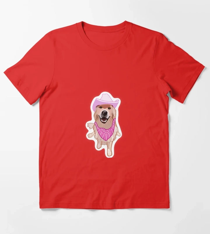 Cowboy dog T-Shirt Red